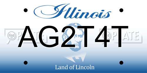 AG2T4T Illinois License Plate