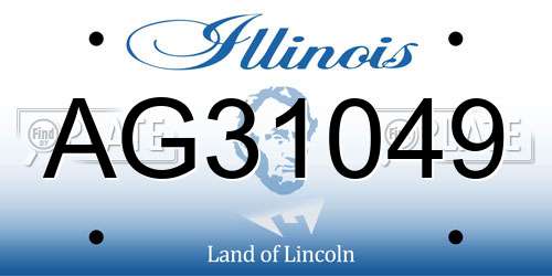 AG31049 Illinois License Plate