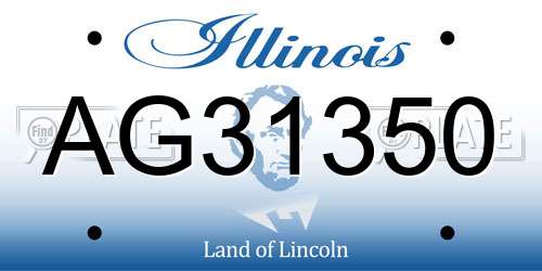 AG31350 Illinois License Plate
