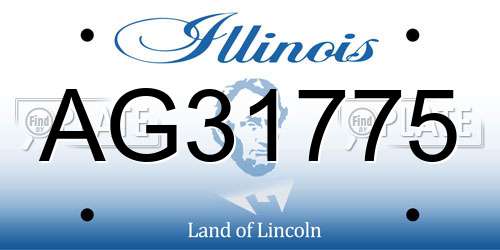 AG31775 Illinois License Plate