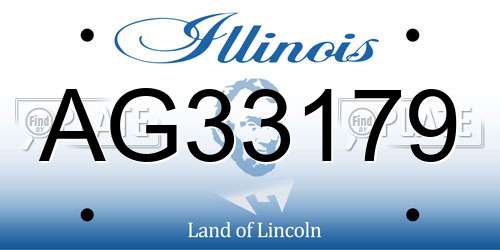 AG33179 Illinois License Plate