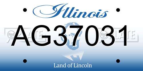 AG37031 Illinois License Plate