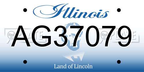 AG37079 Illinois License Plate