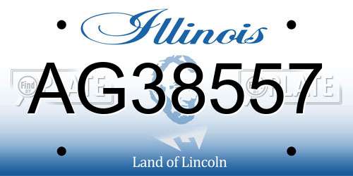 AG38557 Illinois License Plate