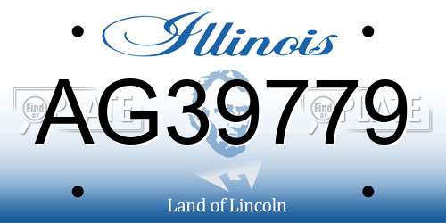 AG39779 Illinois License Plate