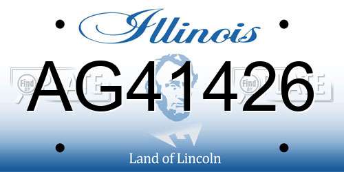AG41426 Illinois License Plate