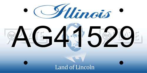 AG41529 Illinois License Plate