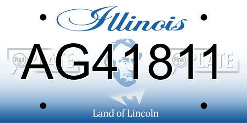 AG41811 Illinois License Plate