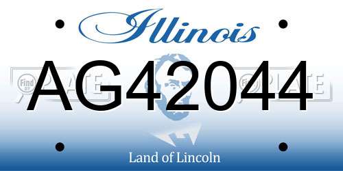 AG42044 Illinois License Plate
