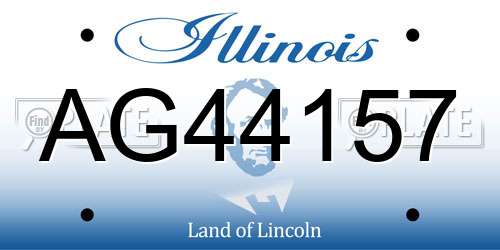 AG44157 Illinois License Plate