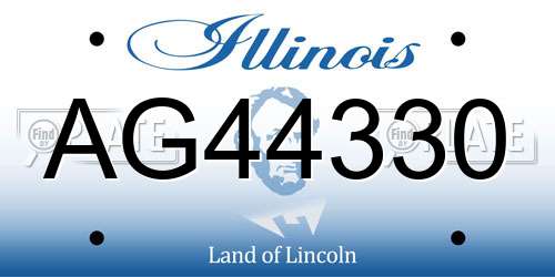 AG44330 Illinois License Plate