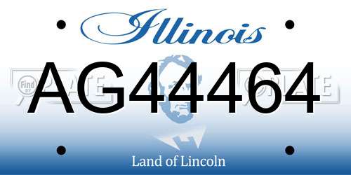 AG44464 Illinois License Plate
