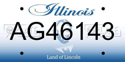 AG46143 Illinois License Plate