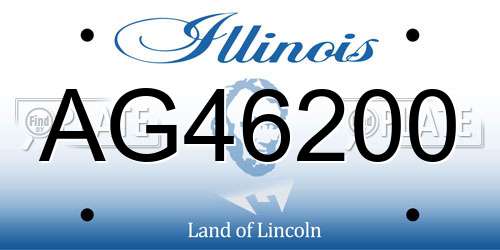 AG46200 Illinois License Plate