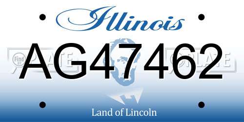 AG47462 Illinois License Plate