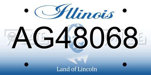 AG48068 Illinois License Plate