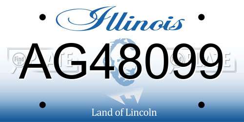 AG48099 Illinois License Plate