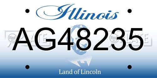 AG48235 Illinois License Plate