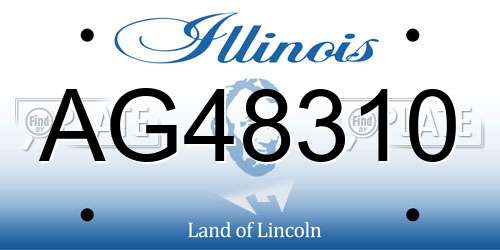 AG48310 Illinois License Plate