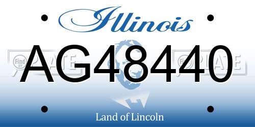 AG48440 Illinois License Plate