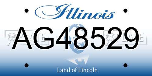 AG48529 Illinois License Plate
