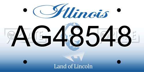AG48548 Illinois License Plate