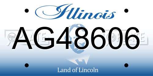 AG48606 Illinois License Plate