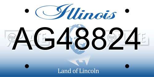 AG48824 Illinois License Plate