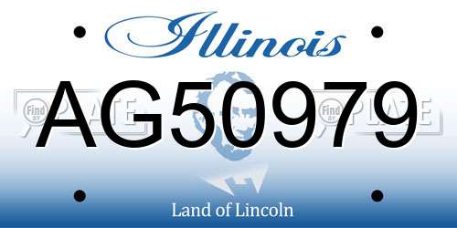 AG50979 Illinois License Plate