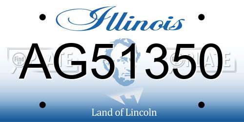 AG51350 Illinois License Plate