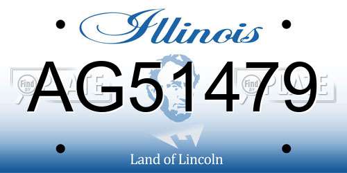 AG51479 Illinois License Plate