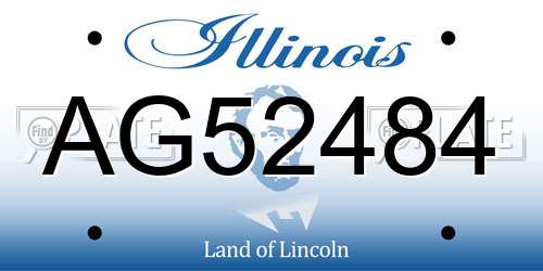 AG52484 Illinois License Plate