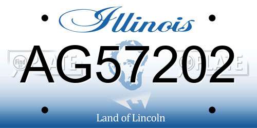 AG57202 Illinois License Plate