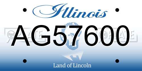 AG57600 Illinois License Plate