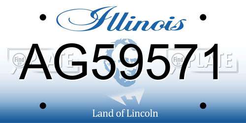 AG59571 Illinois License Plate