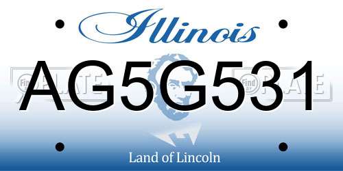 AG5G531 Illinois License Plate