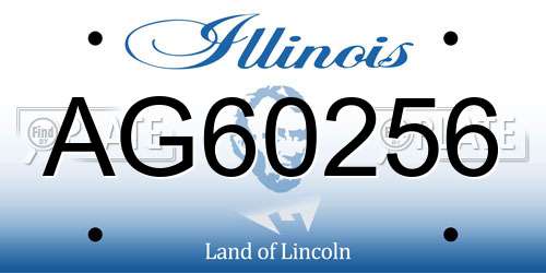 AG60256 Illinois License Plate