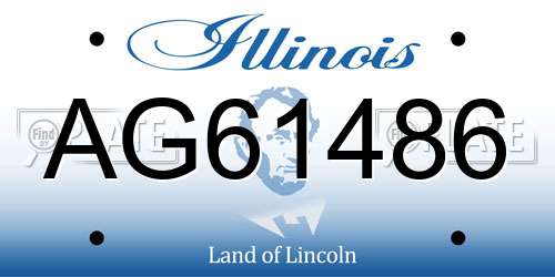AG61486 Illinois License Plate