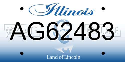 AG62483 Illinois License Plate