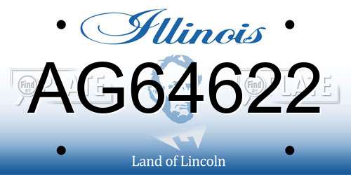 AG64622 Illinois License Plate