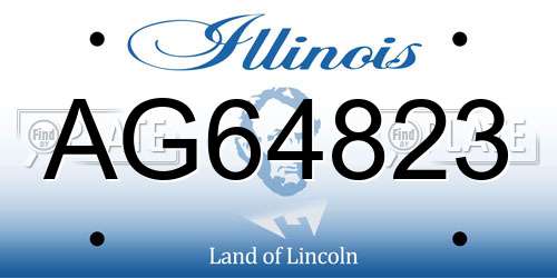 AG64823 Illinois License Plate