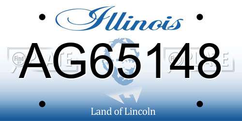AG65148 Illinois License Plate