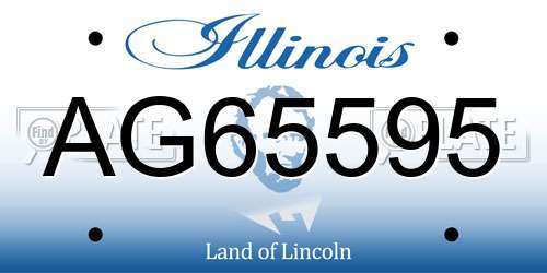 AG65595 Illinois License Plate