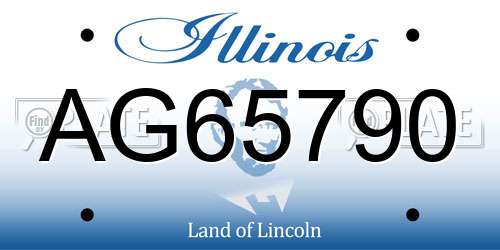 AG65790 Illinois License Plate