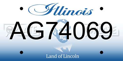 AG74069 Illinois License Plate