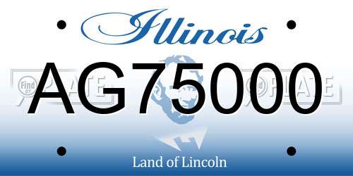 AG75000 Illinois License Plate