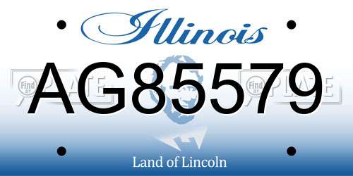 AG85579 Illinois License Plate