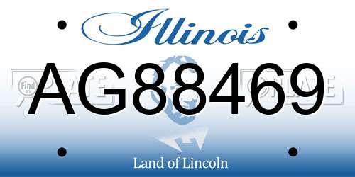 AG88469 Illinois License Plate