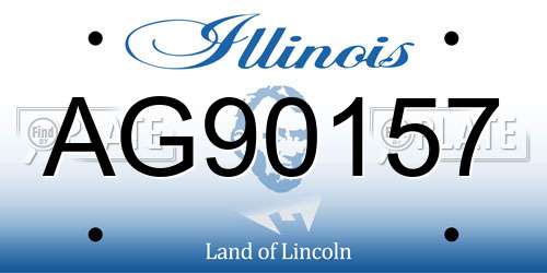 AG90157 Illinois License Plate