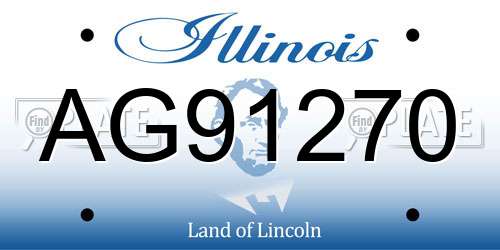 AG91270 Illinois License Plate